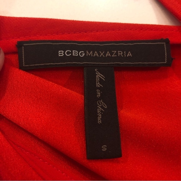 BCBG Maxazria Janice Red Coral Racer Back Shift Dress Sundress Size Small Tall - Picture 4 of 10